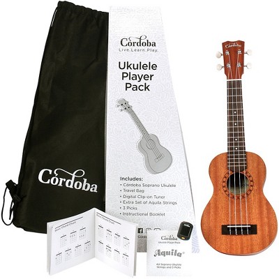 Cordoba Soprano Ukulele Players Pack Natural