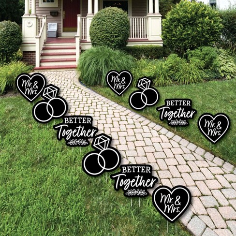 & MRS This Way to the New MR Outdoor Wedding Party Decor Yard Lawn Sign 