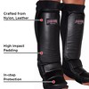 Amber Fight Gear Ultimate MMA Shin & Instep Protector, Durable Nylon with Reinforced Leather Face, Adjustable Straps for Comfortable Fit, Medium - 2 of 4
