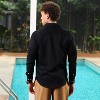 Campus Sutra Men Men's Onyx Black Abstract-Textured Shirt - 4 of 4