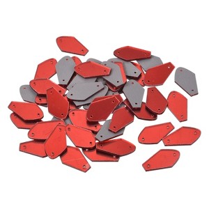 Unique Bargains Flat Back DIY Sew on Acrylic Irregular Mirrored Beads 50 Pcs - 1 of 4