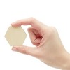 Bright Creations 100 Pack Unfinished Wood Hexagon Pieces for DIY Crafts, 2.5mm Wood Slice Cutouts, 2x2 Inches - 4 of 4