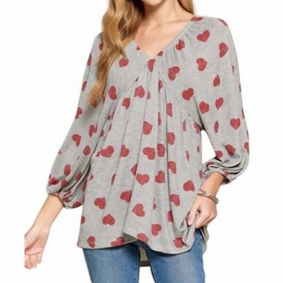 Women's Hearts Full of Love Blouse - Oddi