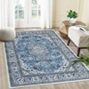 Machine Washable Area Rug Non Slip Rug Vintage Medallion Low Pile Foldable Rugs Stain Resistant Carpet For Bedroom Living Room Kids Room Study Room - 4 of 4