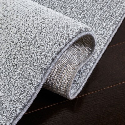 Mid-Century Modern Grey and Green Synthetic Area Rug