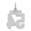 Black Bow Jewelry Sterling Silver, Athletic Collection, Small Polished Number 54 Pendant - 3 of 4