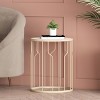 Redden Modern Glam Faux Marble Side TableWhite/Champagne Silver - Christopher Knight Home: Elegant Iron Frame, No Assembly Required - 2 of 4
