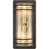 John Timberland Habitat Modern Wall Light Sconce Bronze Brass Hardwire 7 1/2" 2-Light Fixture Clear Glass for Bedroom Bathroom Vanity Reading House - 4 of 4