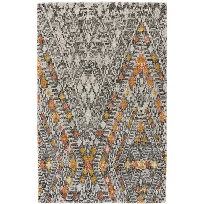 Arazad Transitional Geometric Gray/ivory/orange Area Rug : Target