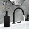 LunaLulinlk Glass Soap Dispenser, Matte Black Soap Bottle with Pump for Kitchen and Bathroom-350ml - 3 of 4
