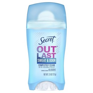 Secret Outlast Invisible Solid Antiperspirant Deodorant for Women Completely Clean - 2.6oz