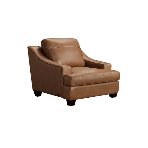 Camel best sale leather chair