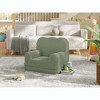 Kids Couch, 2-in-1 Convertible Teddy Fleece Fabric Toddler Sofa Chair, Soft Fold Out Couch Lounger for Kids, Comfy Children's Sofa Bed - 2 of 4
