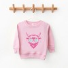 Cow Heart Glasses Glitter - Youth Graphic Sweatshirt - 3 of 4