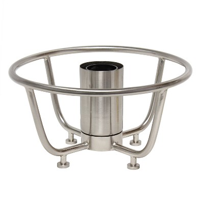 Modern Brushed Nickel Globe Shade Nightstand Lamp
