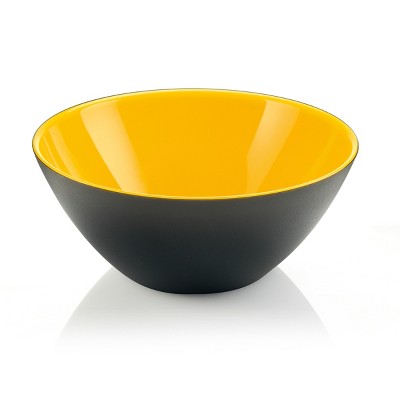 Guzzini My Fusion Yellow and Black 1.2 Quart Bowl