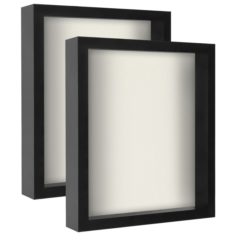 Americanflat Shadow Box Frame with tempered shatter-resistant glass - Available in a variety of sizes and styles, 2 of 8