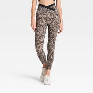Women's High-Rise Crossover Waistband 7/8 Leggings - JoyLab™ - 1 of 3