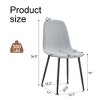 Kumasinova Set of 4 Modern Medieval Linen Fabric Dining Chair with Black Metal Legs, Anti-Slip Pads,Farmhouse Kitchen Chair, Upholstered Armless Chair - 3 of 4