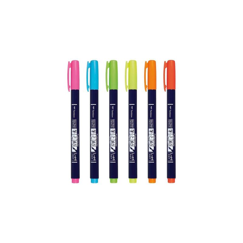 Tombow 6ct Fudenosuke Brush Pens - Neon, 4 of 8