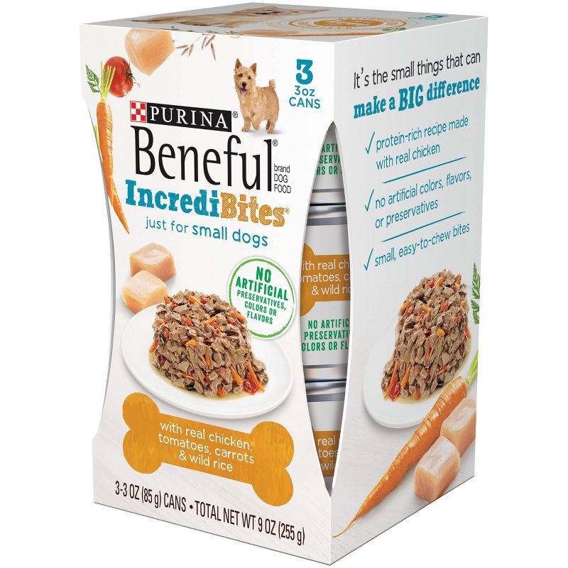 Beneful IncrediBites Wet Dog Food for Small Dogs - 3oz/3pk, 6 of 8