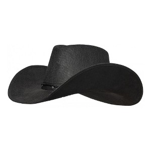 Underwraps Black Cowboy Hat with Metal Stud Rim Adult Costume Accessory - 1 of 1