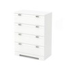 Reevo 4-Drawer Kids' Chest Pure White - South Shore: Modern Kids Dresser with Anti-Tip Hardware, Bedroom Storage - 2 of 4