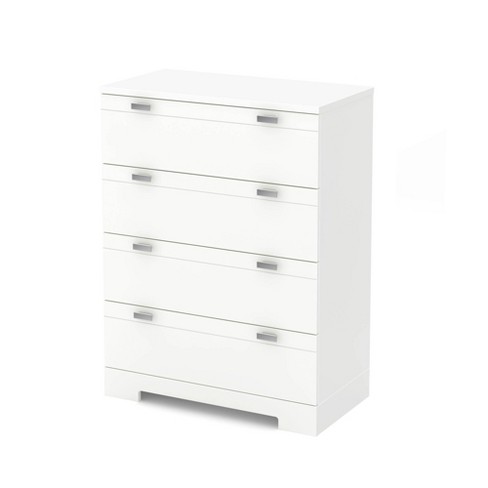 Reevo 4 drawer Kids Chest Pure White South Shore Modern Kids Dresser With Anti tip Hardware Bedroom Storage Target