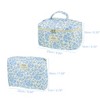 Unique Bargains Women's Quilted Makeup Bag Large Capacity Cosmetic Bag White 2 Pcs - 4 of 4