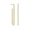 Ross-Simons 1.00 ct. t.w. Diamond Inside-Outside Paper Clip Hoop Earrings in 14kt Yellow Gold - 3 of 4