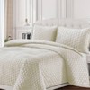 Tribeca Living Lugano Honeycomb Velvet Oversized Quilt Bedding Set - 2 of 3