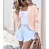 BLUEMING Womens Open Front Knit Cropped Cardigans Sweater Lantern Long Sleeve Fall Casual Shrugs Sweater - 3 of 4