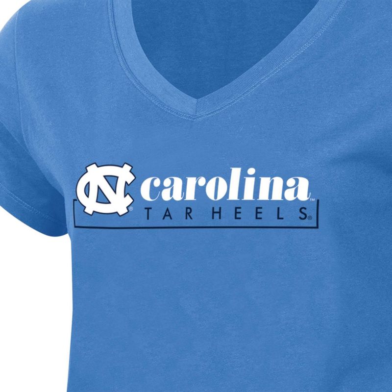 NCAA North Carolina Tar Heels Women&#39;s Core V-Neck T-Shirt, 3 of 4