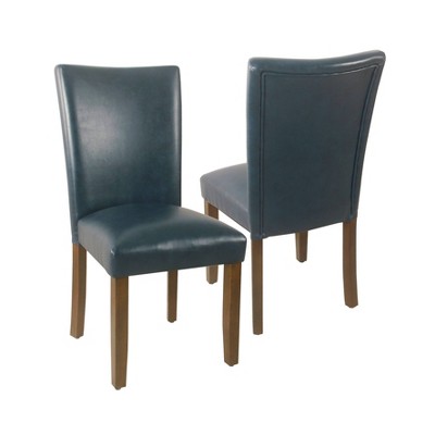 Set Of 2 Parson Dining Chair Dark Blue, Navy Blue Parsons Dining Chairs
