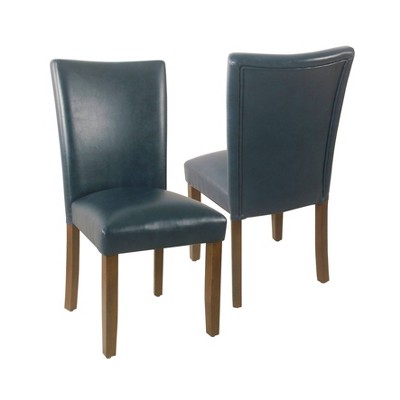 Navy blue faux leather dining deals chairs