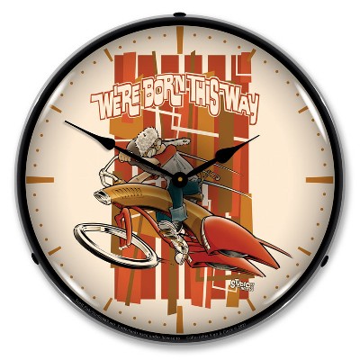 Collectable Sign & Clock | Boy Born This Way LED Wall Clock Retro/Vintage, Lighted