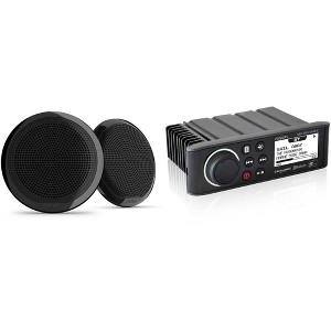 Fusion MS-RA70N Marine Entertainment System with Bluetooth & NMEA 2000 with Bluetooth with Fusion 1 Pair EL-F653B EL Series 6.5" 2-Way Marine Coax ... - 1 of 4