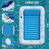 Jasonwell 4-in-1 Inflatable Tanning Lounger, Sun Tan Tub & Pool Raft, Water-Filled Mat/Pad for Adults & Kids (XXL), Blue - 2 of 4