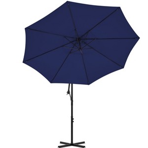 Yaheetech 10ft Patio Offset Umbrella with Crank & Cross Base for Backyard - 1 of 4