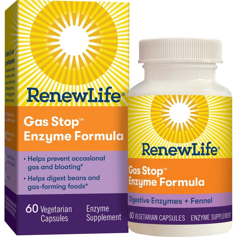 Renew Life Gas Stop Enzyme Formula Capsules, 60 Count, 3 of 4