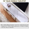 SinCiDo Luxury 70" Fluted TV Stand, Modern TV Console for TVs Up to 80 inches, Faux Marble Top & Curved Design - 4 of 4
