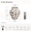 LuxenHome Rustic Gray with Weathered White Finish Stoneware Vase for Farmhouse Decor - 3 of 4
