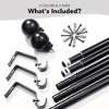 Deconovo Adjustable Single Curtain Rod with Ball Finials - 2 of 4