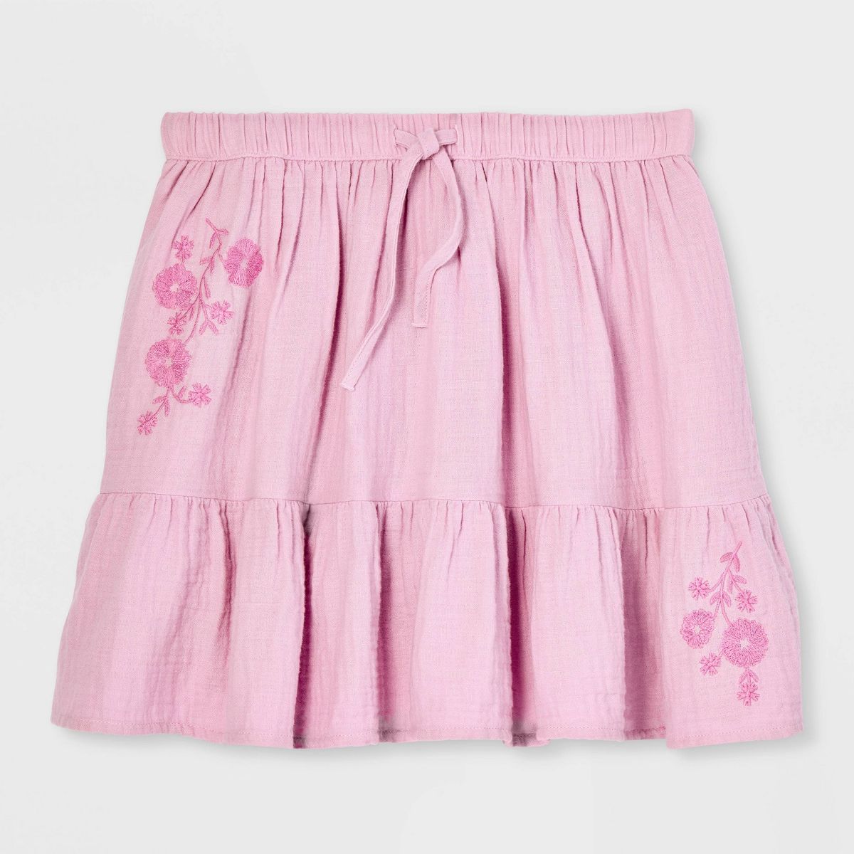 Girls' Floral Embroidered Gauze Skort - Cat & Jack™ - thumbnail 7