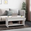 vidaXL Coffee Table High Gloss White 40.2"x19.7"x20.7" Engineered Wood - 3 of 4