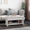 vidaXL Coffee Table High Gloss White 40.2"x19.7"x20.7" Engineered Wood - image 3 of 4