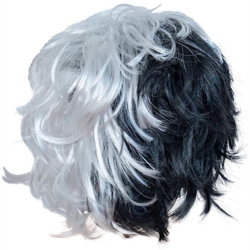 Skeleteen Costume Wig - Black and White, 3 of 7