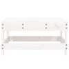 vidaXL Patio Footstool White Solid Wood Pine - 3 of 4