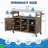 Outdoor Grill Cart w/ Storage Cabinet Movable Outdoor Kitchen Island Prep Stand Station with Stainless Steel Tabletop - 2 of 4