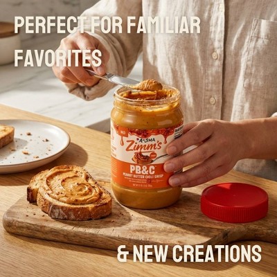 A-Sha Foods USA Zimm's Peanut Butter Chili Crisp Mild - 16oz
